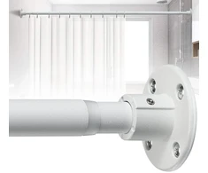 Dakepole Išplečiamas dušo užuolaidų strypas, baltas, 70-230 cm
