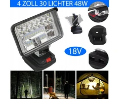 Darbinis žibintas 30 Led 48w halogeninis prožektorius 18v su Usb sąsajomis