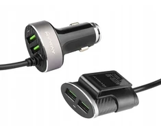 Dbautomotive 12/24v 2x Usb automobilinis įkroviklis su Auto Id 100cm ir spaustuku