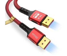 Dbilida 16k Displayport 2.1/2.0 kabelis 5 m, Dp kabelis 2.1 16k@60hz, 8k@120hz, 4k@240hz/165hz/144hz, 2k@360hz, 80gbps, Hdr, Dsc1.2a, G-sync/free-sync žaidimų monitoriui, vaizdo plokštei, Pc