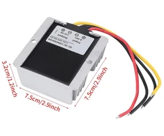 Dc įtampos keitiklis dc8v~40v į dc12v 6a 72w automatinis step up step down keitiklis įtampos reguliatorius boost buck modulis vandeniui atsparus aliuminio lydinio korpusas