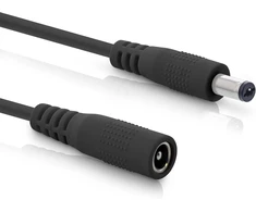 Dc prailginimo laidas 5.5x2.1mm, 2m, juodas