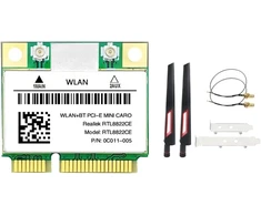 Dcnrinsr Rtl8822ce Wifi kortelė + antenos rinkinys 1200 Mbps 2.4g + 5ghz 802.11ac Mini Pcie Bt 5.0, skirtas Nešiojamam/pc 10/11