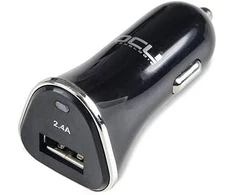 Dcu tecnologic, automobilinis įkroviklis, usb įkroviklio paketas 2.4a + micro usb įkrovimo laidas, spiralinis lightning laidas, ilgis 1.5 m, aliuminio jungtis su pvc korpusu, juodas