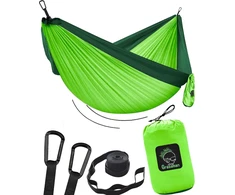 Dd Hammocks Hamakas stovyklavimui - itin lengvas hamakas lauke, puikios dovanos stovyklavimui, hamakas stovyklavimui lauke, hamakas 1 asmeniui su dirželiais medžiui + karabinas