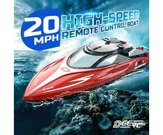 Deerc H120 nuotoliniu būdu valdomas baseino ežero kateris 2.4ghz 20+ Mph vaikams ir suaugusiems su 2 įkraunamomis baterijomis, žemos baterijos įspėjimu, apsauga nuo apvirtimo