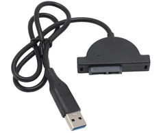 Default Usb 3.0 į Sata adapterio kabelis 7+6 kontaktų, Slimline