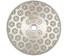 Deimantinis pjovimo diskas 125 mm galvanizuoti pjūklo diskai - dvipusis, skirtas granito, marmuro, keramikos, porceliano, akmens masės plytelių, kvarco pjovimui ir šlifavimui, M14 sriegis Sanleetek