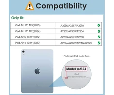 Dėklas, skirtas Ipad Air 11 colių (m3/m2 2025/2024), Ipad Air 6/5/4 Gen 10.9 colių (2022/2020), Pu odos daugiafunkcis apsauginis dėklas su automatiniu miego/pabudimo režimu, skirtas Ipadair 6/5/4, oranžinis
