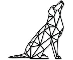 Plakatas Dekoratyvinė lėkštė šuo 32 x 34 cm - geometrinė sienos dekoracija su išpjova - pakabinama dekoracija - pagaminta Europoje