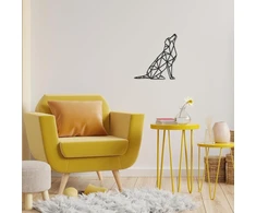 Plakatas Dekoratyvinė lėkštė šuo 32 x 34 cm - geometrinė sienos dekoracija su išpjova - pakabinama dekoracija - pagaminta Europoje