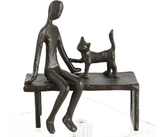Dekoratyvinė skulptūra "zuwendung", 12 cm, poliruotas metalas