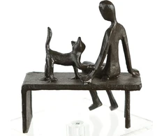 Dekoratyvinė skulptūra "zuwendung", 12 cm, poliruotas metalas