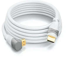 Deleycon 10 m hdmi 270° kampinis kabelis - suderinamas su hdmi 2.0/1.4 - uhd 4k 3d 1080p 2160p arc - baltas