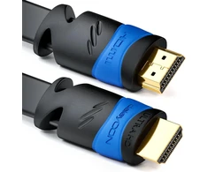Deleycon (16.41 ft.) 5m plokščias Hdmi kabelis - suderinamas su Hdmi 2.0/1.4 - Uhd 4k Hdr 3d 1080p 2160p Arc - didelis greitis su Ethernet - juodas