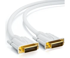 Deleycon Dvi-d Dual Link 24+1 kabelis, 3m, baltas
