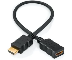 Deleycon hdmi prailginimo kabelis 1.4a high speed su ethernet – 3d ready – garso grįžtamojo ryšio kanalas [0,5 m – 5 m] 0,5 meter