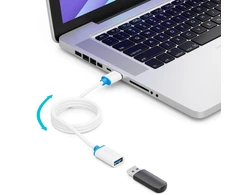 Deleycon Usb 3.0 prailginimo laidas, 2m, baltas/mėlynas