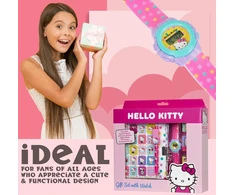 Dėlionė Hello Kitty dienoraštis mergaitei su užraktu, skaitmeninis laikrodis su raštinės reikmenų rinkiniu, antspaudų rašikliai, vaikiški laikrodžiai, dovanos mergaitėms