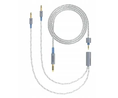DENON Dekoni Ensemble Cable - sidabruotas varis - 1.8m - 4.4mm --> 2x 3.5mm