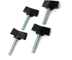 Design61 4 x plastikiniai varžtai su sparneliais su sriegtais plieniniais varžtais M6 x 14 mm