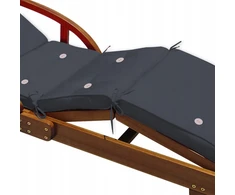 Detex pagalvėlė gultui sodo kėdėms sodo baldams 195x55cm antracito spalvos