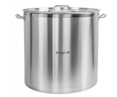 Didelis Mega-m nerūdijančio plieno gastronominis puodas su dangčiu, indukcinis, 130 l