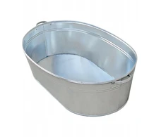 Didelis ovalus cinkuotas metalinis dubuo-vonia iš cinkuotos skardos 100l Balia
