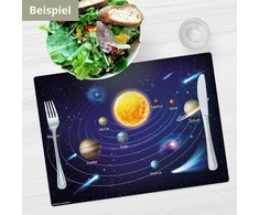 Rankšluostis Die Tischsetmacher Plaunamas padėkliukas - our solar system ii - 44 x 32 cm - edukacinis padėkliukas su mokymosi efektu - pagamintas iš aukštos kokybės vinilo