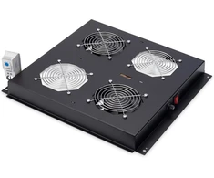 Digitus Professional Dn-19 2b N stogo ventiliatorius, skirtas unikaliems tinklams ir Dynamic Basic, 2 ventiliatoriai, termostato jungiklis / juodas