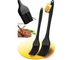 Dimiff® silikoninis teptukas, konditerinis teptukas, silikoninis virtuvinis teptukas, 26 + 21 cm, be Bpa, maistinis silikoninis virtuvinis teptukas, 230 °c, karščiui atsparus teptukas, kepimo Bbq grilio teptukas, didelis + mažas