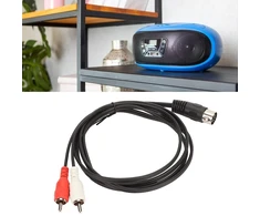 Din į rca kabelis, 5 kontaktų kištukas į 2 rca kištukus, pvc garso adapterio kabelis cd grotuvui, vaizdo magnetofonui, dvd, phono, ld į keturias stereo sistemas