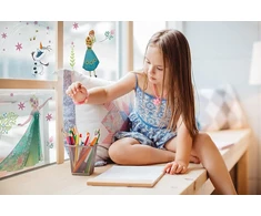 Disney Frozen Elsa ir Anna lipdukai ant langų, 19 vnt.