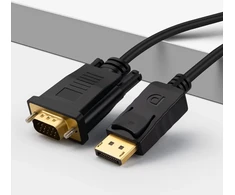 Displayport į Vga kabelis, Displayport į Vga adapteris, dvigubo režimo 1080p Full Hd Ekranas Port į Vga kabelio adapteris (nuo vyriško iki vyriško) skirtas Lenovo/dell/hp/asus ir kitiems prekės ženklams (1.8m)