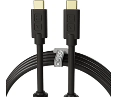 Dj Techtools chroma cable usb-c į c juodas, aukštos kokybės usb 2.0 kabelis (paauksuoti usb kontaktai, ferito šerdis, 1.0 m ilgio, adapterio kabelis, integruoti velcro kabelių raišteliai), juodas