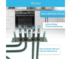 Dl-pro viršutinis kaitinimo elementas 2900 w 230 v, skirtas amica 8026764 grilio kaitintuvui orkaitei