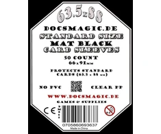 Docsmagic.de Kortelių dėklai, 500 vnt., Standartinis dydis 66x91 mm, Juodi