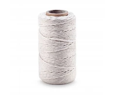 Dp Craft Medvilninė virvė makramei 2 mm 100 g, Dpcraft balta ()