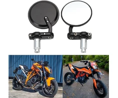 Dreamizer apvalus motociklo 7/8 colio 22 mm vairo galo veidrodėlis, galinio vaizdo veidrodėlis gatvės sportiniams motociklams, kruizeriams