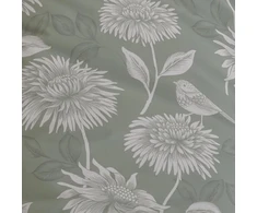 Patalynės komplektas Dreams &amp; Drapes Design - Chrysanthemum - lengvai prižiūrimas antklodės užvalkalų komplektas - vienvietis, žalios spalvos