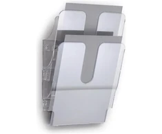Durable Flexiplus 2 1709008400 brošiūrų laikiklis su 2 skyriais A4 portretas - skaidrus