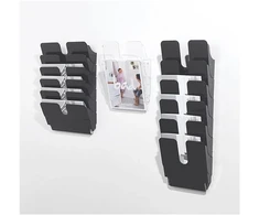 Durable Flexiplus 2 1709008400 brošiūrų laikiklis su 2 skyriais A4 portretas - skaidrus