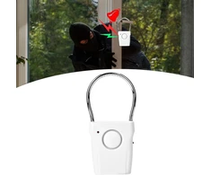 Durų rankenos signalizacija, 120db jutiklinis vibracijos suveikimas, apsaugos nuo vagystės signalizacija, garsus durų rankenos signalas, 120db jutiklis, durų rankenos signalizacija, apsauga nuo vibracijos, langas