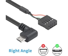 Duttek Micro Usb į 9-pin Usb jungties kabelis, 50cm, 2 vnt.