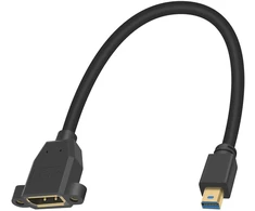 Duttek Mini Displayport į Displayport ilginamasis kabelis, 8k@60hz Mini Displayport Male į Displayport Female dvikryptis perdavimo Displayport į Mini Displayport kabelis 0.3m