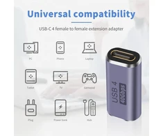 Duttek Usb C jungtis 40 gbps, Usb C mama-mama adapteris palaiko 8k @ 60 hz ir 100 w greitą įkrovimą, Usb C mama adapteris suderinamas su thunderbolt 3/4 ir su Usb type C sąsajos įrenginiais