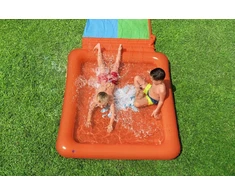 Dviguba vandens čiuožykla Super Splash Bestway trasa 531cm baseinėlis 129l dušas