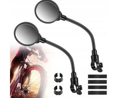 Dviračio veidrodėlis, 2 vnt., universalus galinio vaizdo veidrodėlis ant vairo