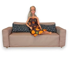 Dvivietė sofa Compact Lungo apmušta lėlėms 1345 Pino baldai