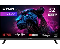 Dyon Movie Smart 32 Vx televizorius, 32 colių (80 cm), Hd Smart Tv, Hd Triple Imtuvas (dvb-c/-s2/-t2), App Store, Prime Video, Netflix, Youtube, Dazn, Disney+ (2023 modelis)